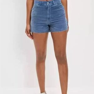 American Eagle Blue Corduroy Highest Rise 90s Boyfriend Short Size 12 (See Desc)